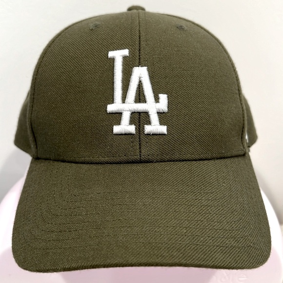 ⚾️Gently used Los Angeles Dodgers baseball cap 🧢 OSFA In Army Green/ White - Picture 1 of 7